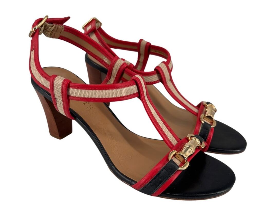 Talbots High Heel Sandals Size 8 Horse Bit Old Money Preppy Nautical Luxury